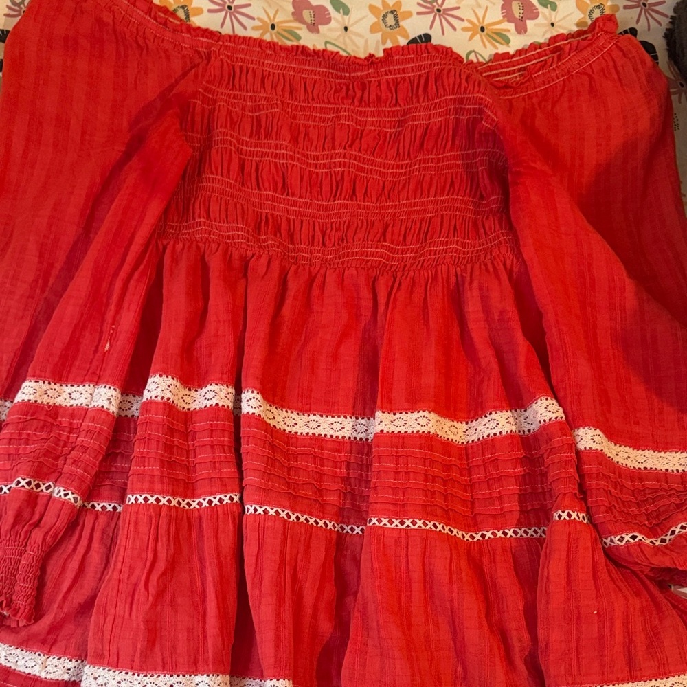 American Eagle Red Lace dress
